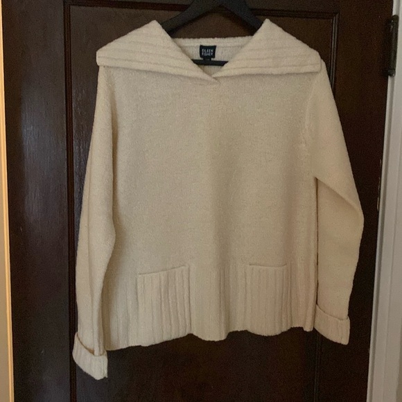 Eileen Fisher winter white pullover sweater - Picture 2 of 8